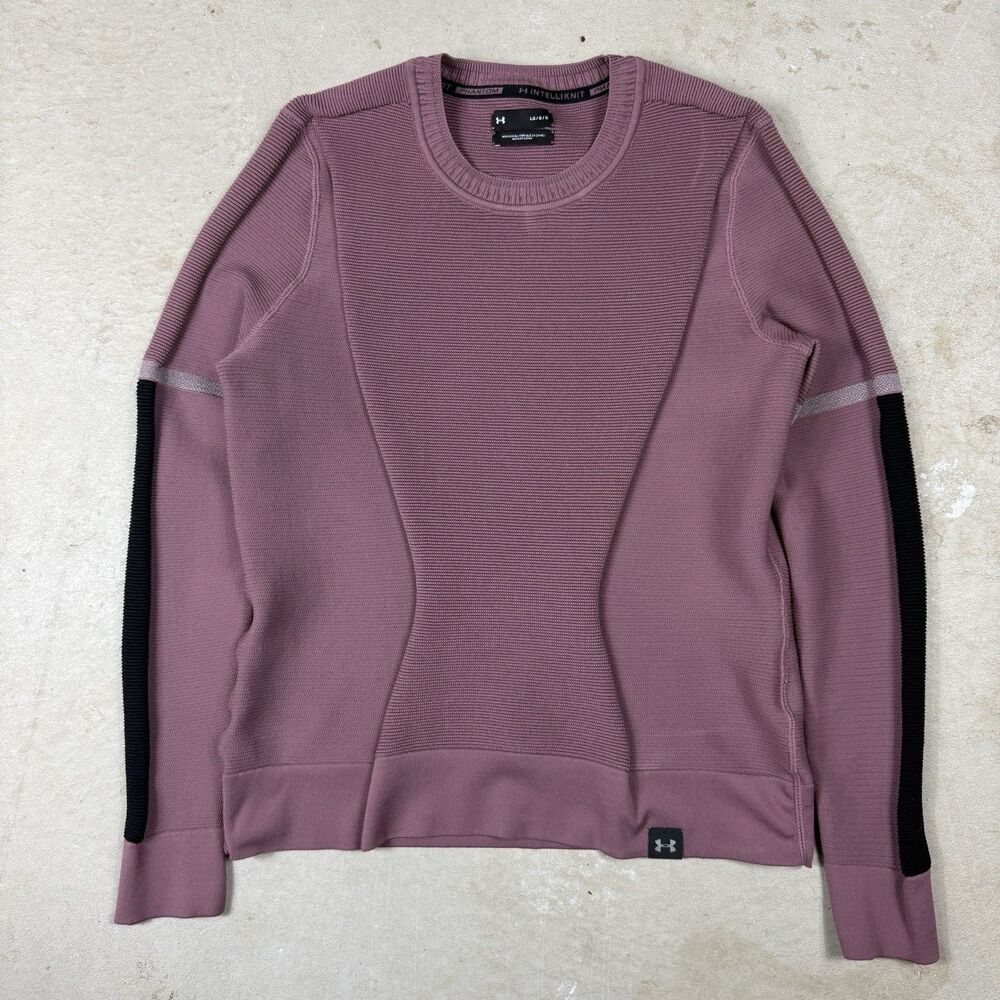 Under Armour IntelliKnit Phantom 2.0 Women’s L Pink Fitted Long Sleeve Sweater